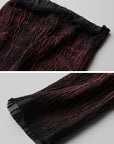 DOINDULGE Sheer Textured Long Sleeve T-Shirt