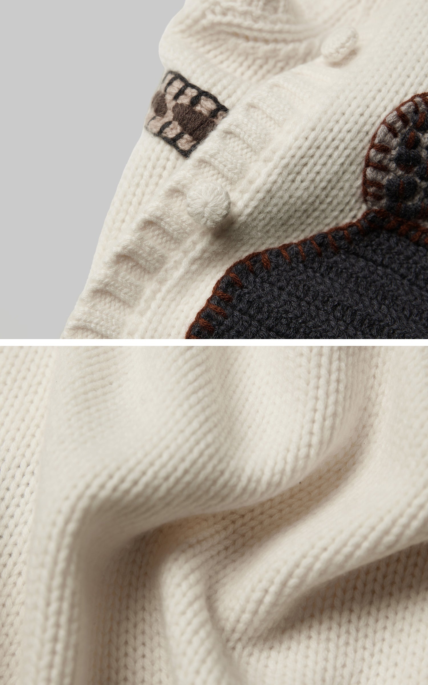 DOINDULGE Hand-Crocheted Pattern Knit Vest