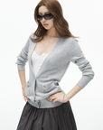 IAMXIAA Cardigan Classique Ajusté à Col V