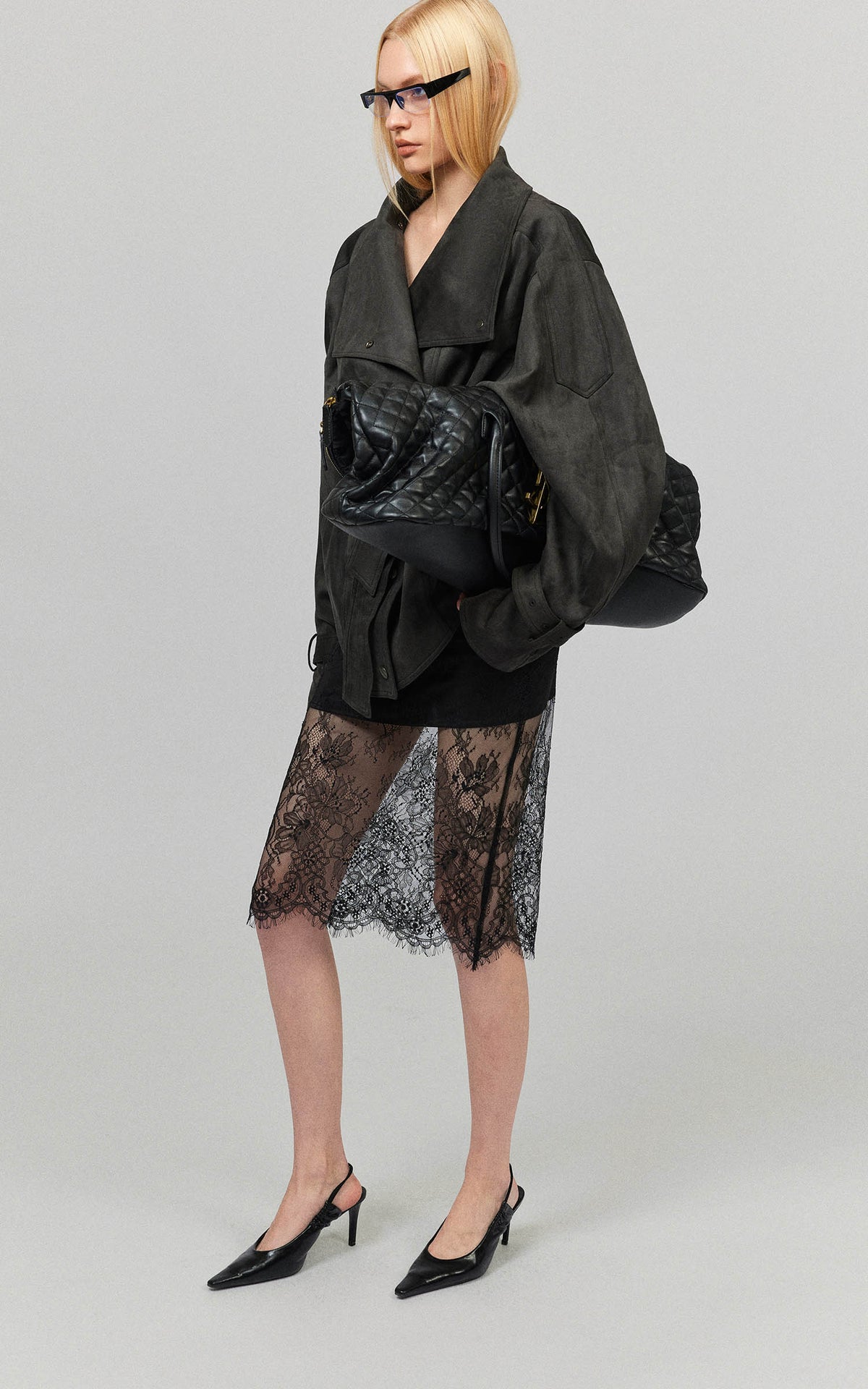 0122stepll Washed Suede Belted Biker Jacket