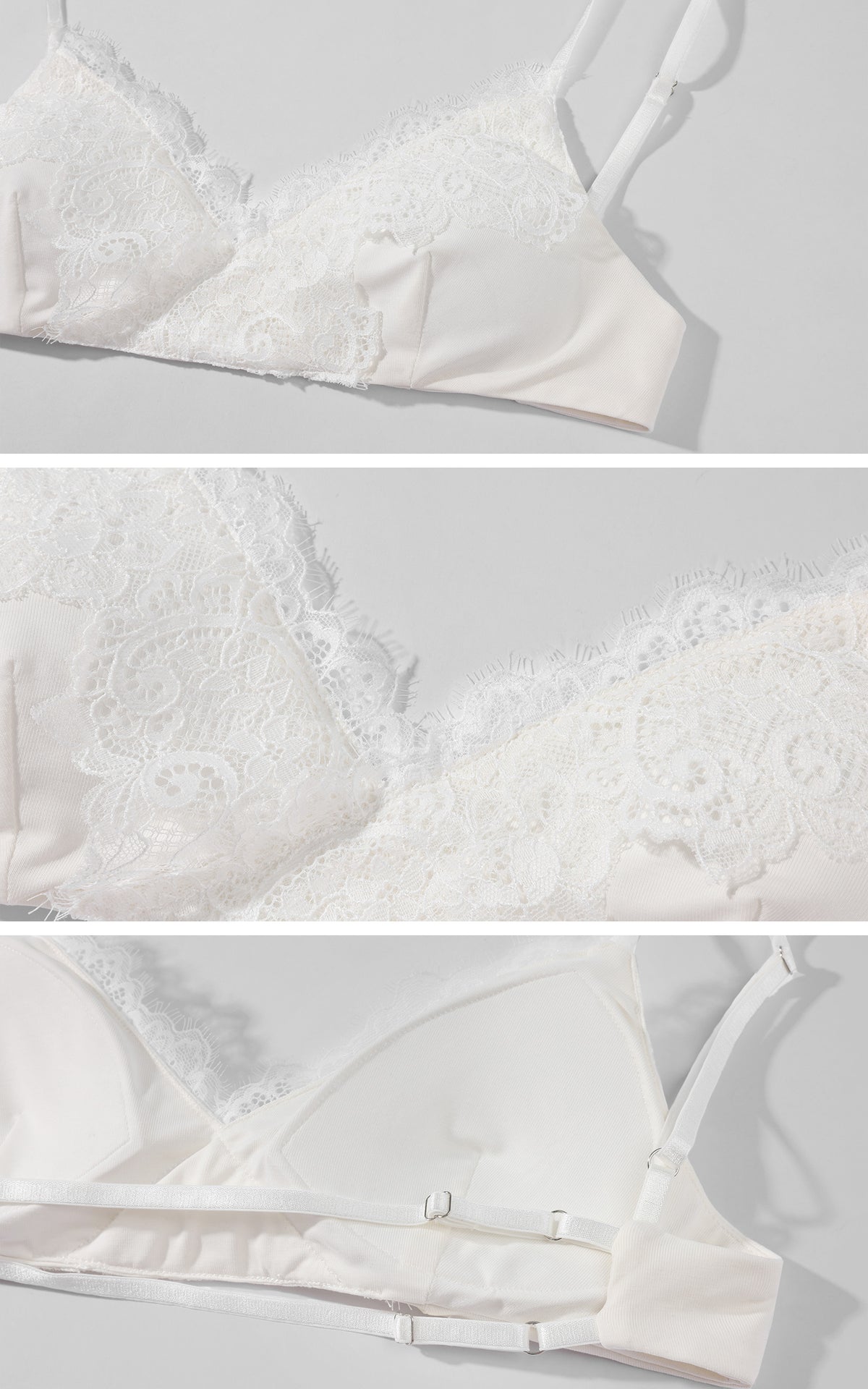 Rase le sol Draped Collared Top &amp; Lace Bralette Two-Piece Set