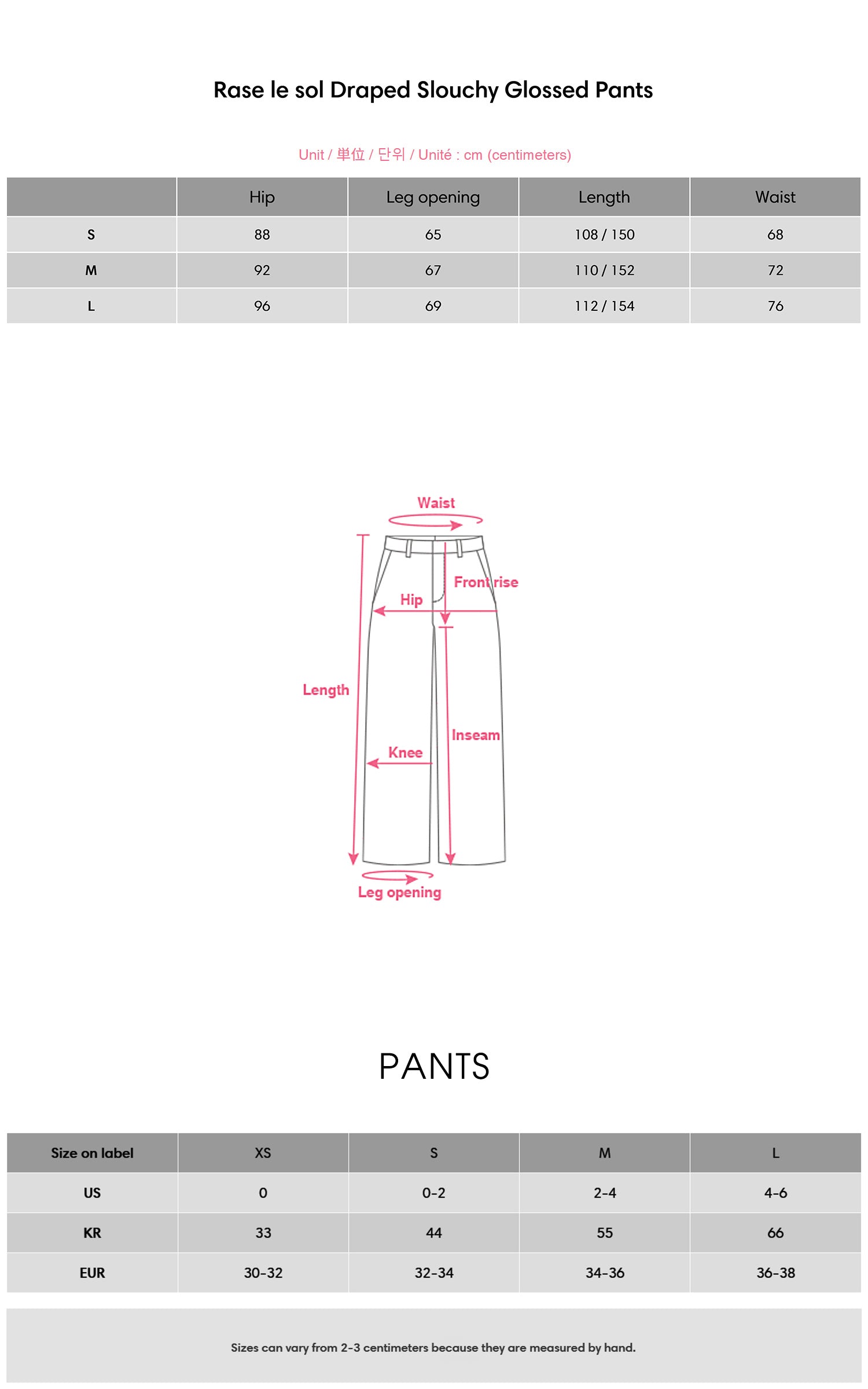 Rase le sol Draped Slouchy Glossed Pants - PINKPARKS