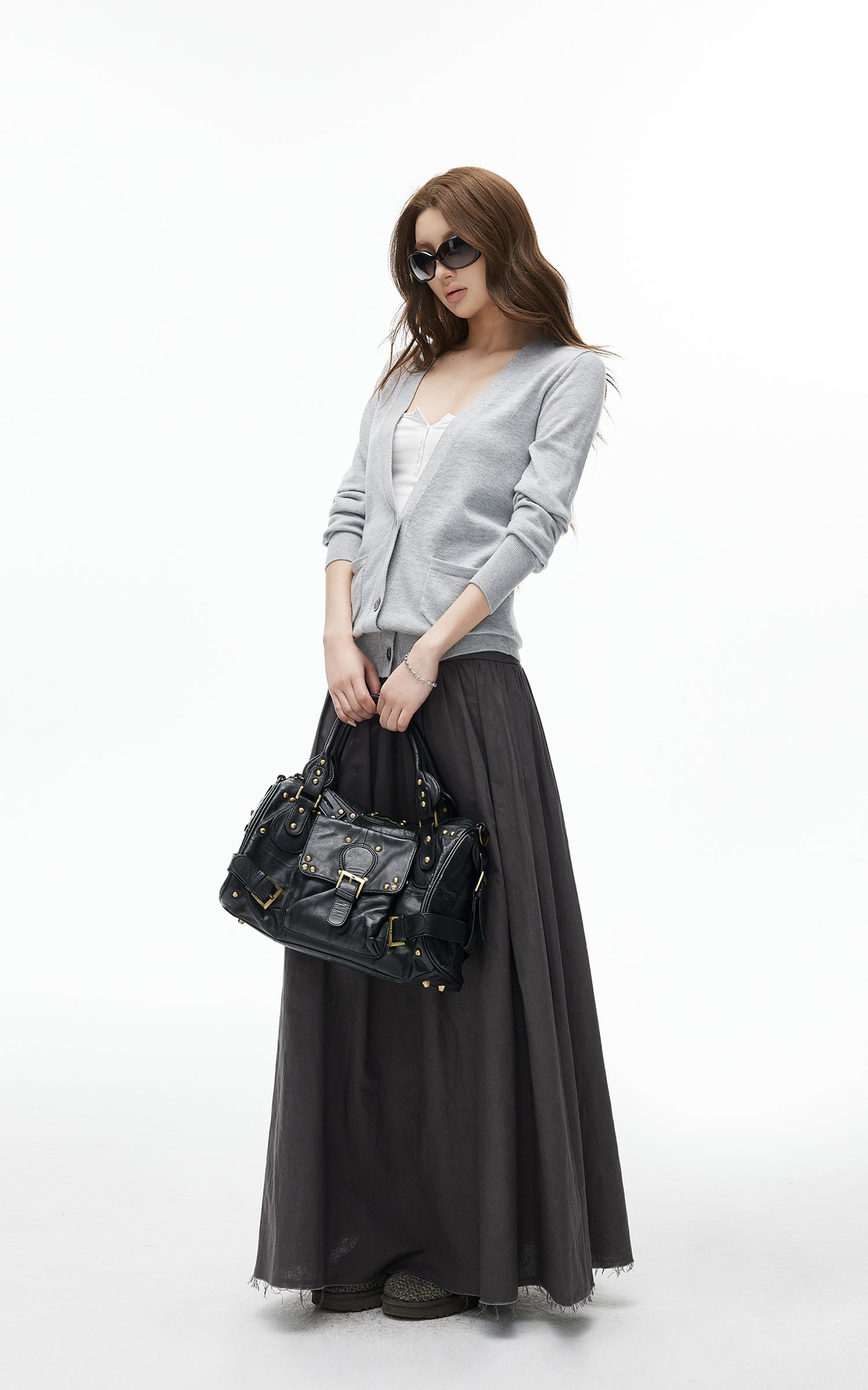 IAMXIAA Cardigan Classique Ajusté à Col V