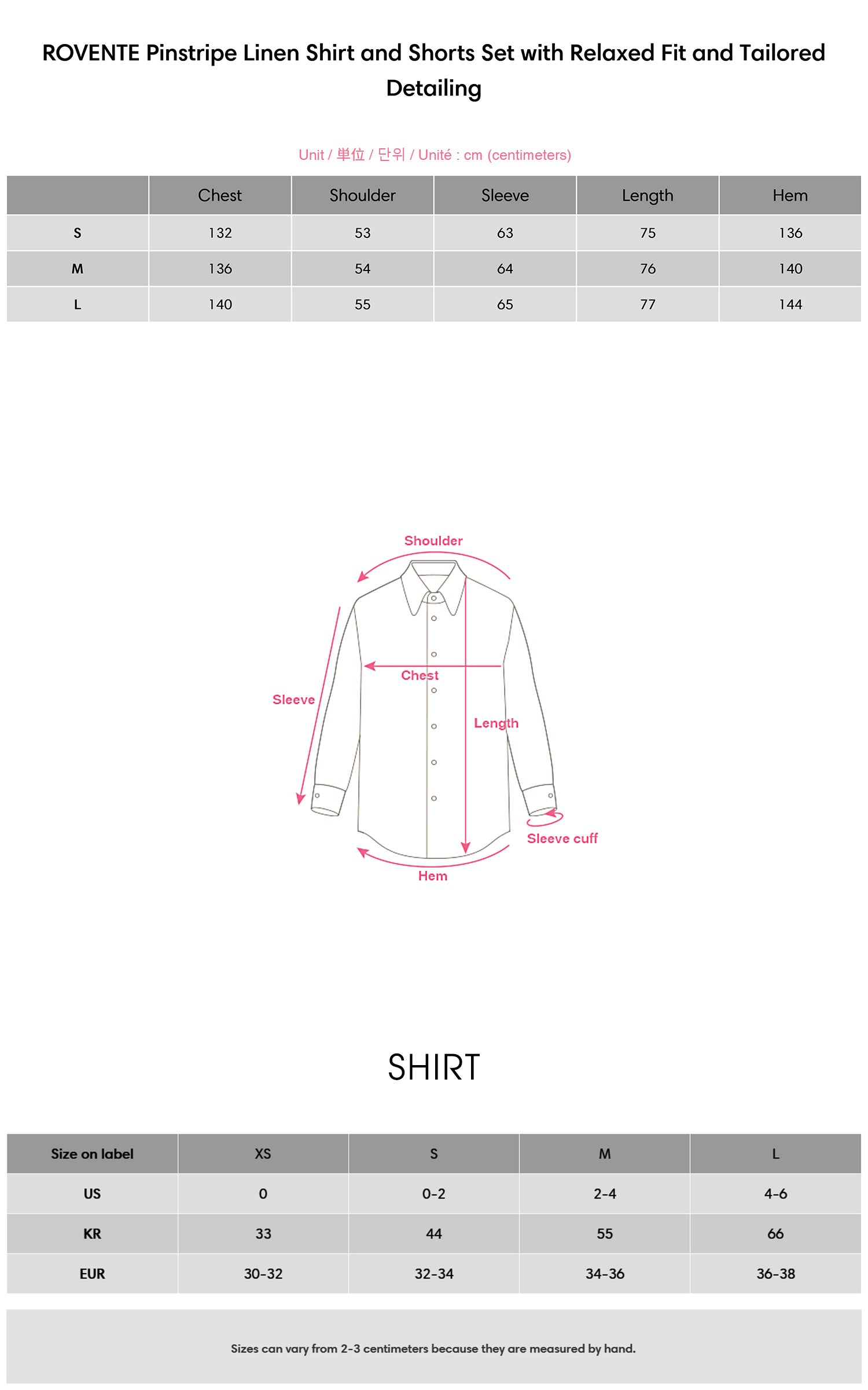 ROVENTE Pinstripe Linen Shirt and Shorts Set with Relaxed Fit and Tailored Detailing