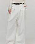 0122stepll Low Rise Pleated Oversized Wide Leg Tailored Pants