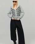 0122stepll Oversized Drawstring Wide-Leg Adjustable Hem Utility Pants