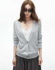 IAMXIAA Cardigan Classique Ajusté à Col V