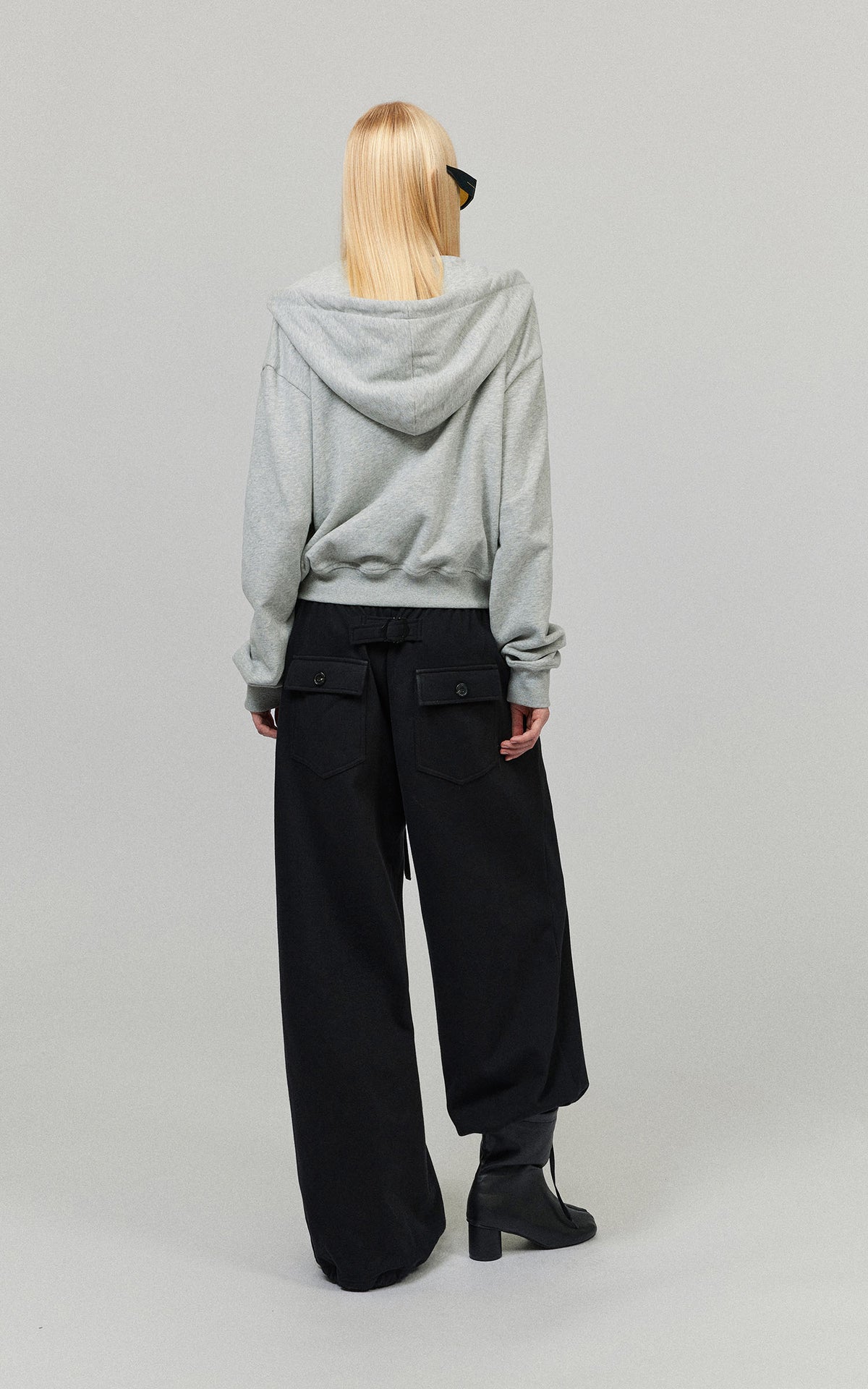 0122stepll Oversized Drawstring Wide-Leg Adjustable Hem Utility Pants