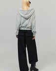 0122stepll Oversized Drawstring Wide-Leg Adjustable Hem Utility Pants