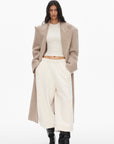 0122stepll Ensemble trois pièces : veste zippée en polaire, t-shirt ajusté et pantalon large