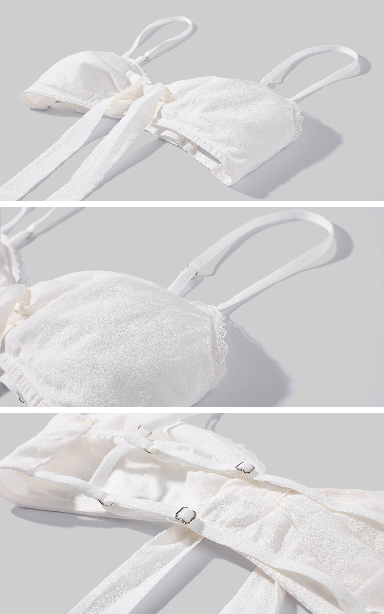 Rase le sol Apricot Lace-Layered Tie-Front Knit Camisole Set