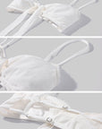 Rase le sol Apricot Lace-Layered Tie-Front Knit Camisole Set