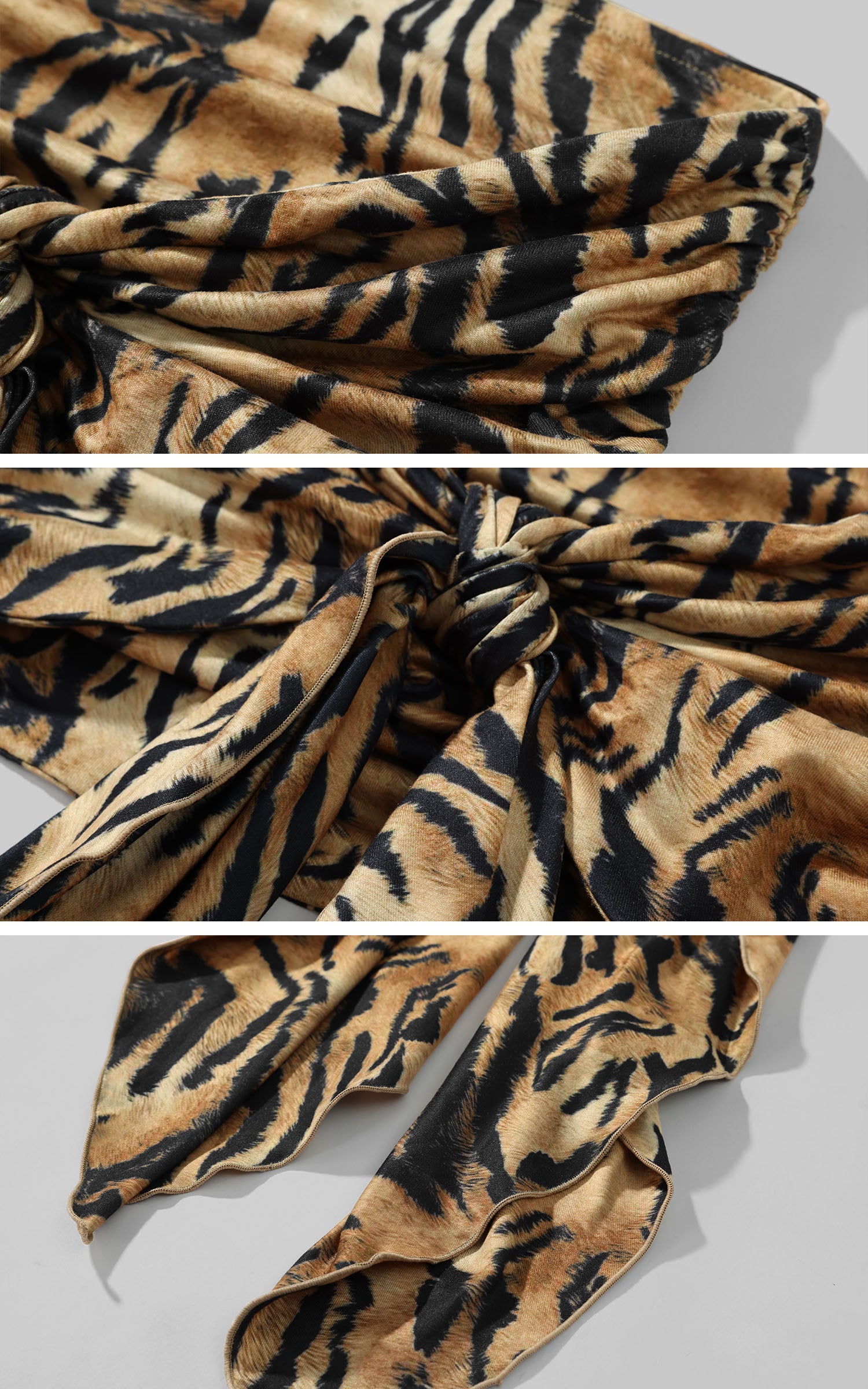 0122stepll Leopard Tie-Front Crop Top