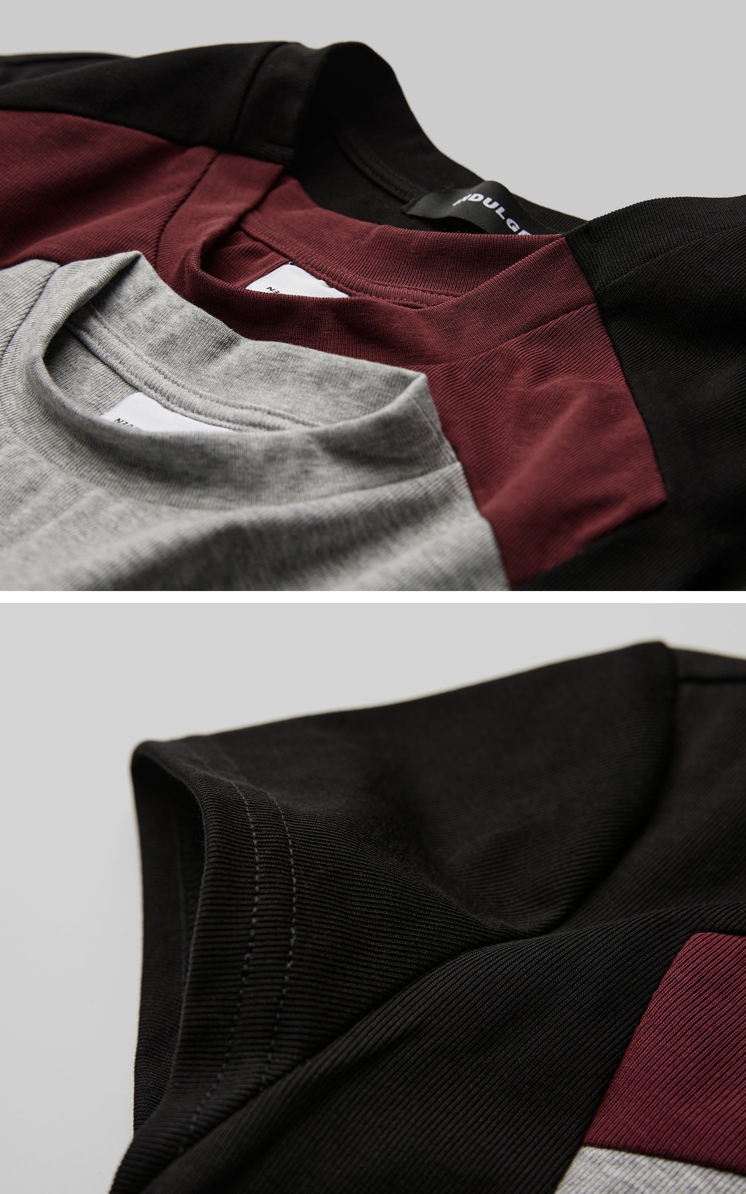 DOINDULGE Paneled Cutout T-Shirt with Layered Collar