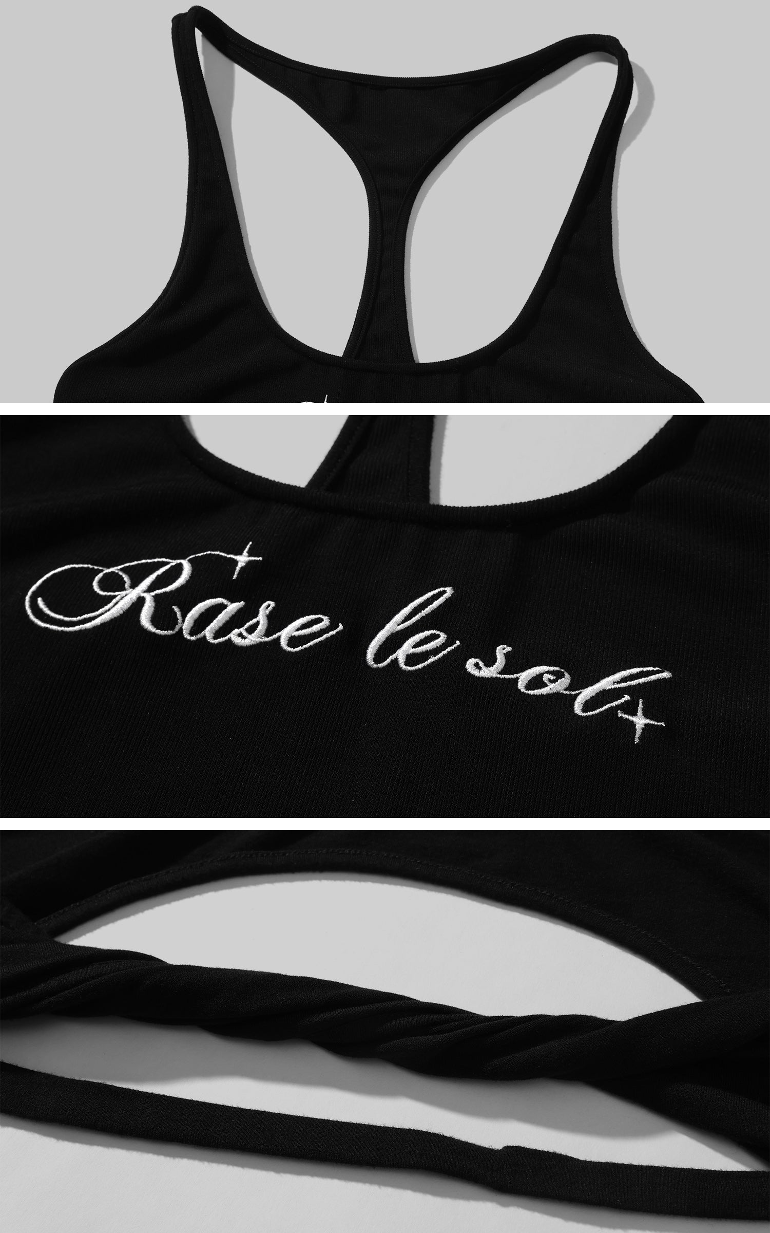 Rase le sol Deconstructed Long-Sleeve Shrug and Racerback Tank Set