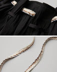 DOINDULGE Braided Rope Drawstring Strap Top