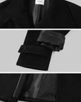 0122stepll Sculpted High Collar Belted Jacket
