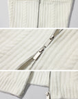 Rase le sol Wool-Blend Zip Front Strapless Knit Top
