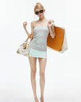 IAMXIAA Slogan Print Strapless Tube Top