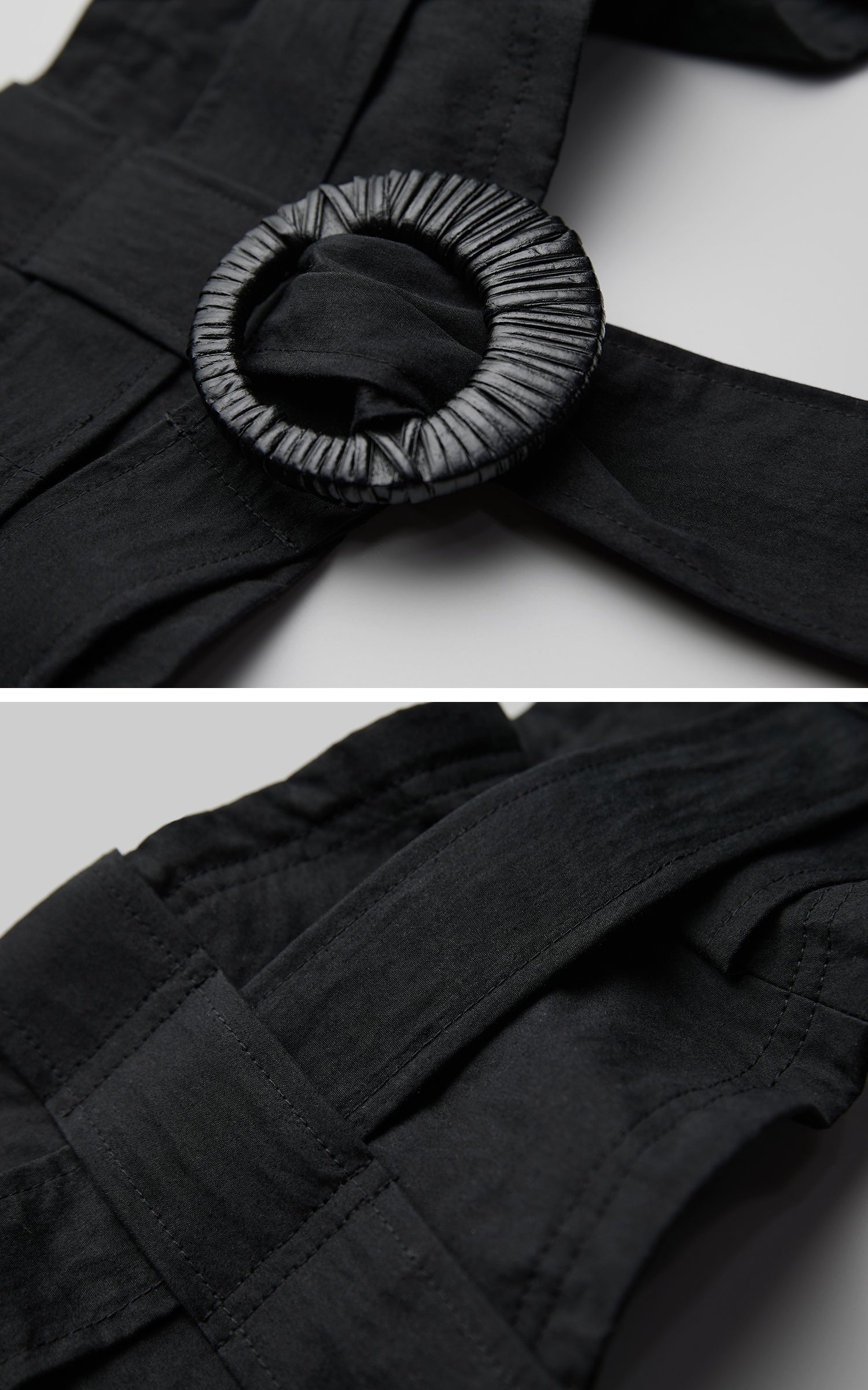 DOINDULGE Structured Strapless Bustier Belt with Oversized Ring Detail