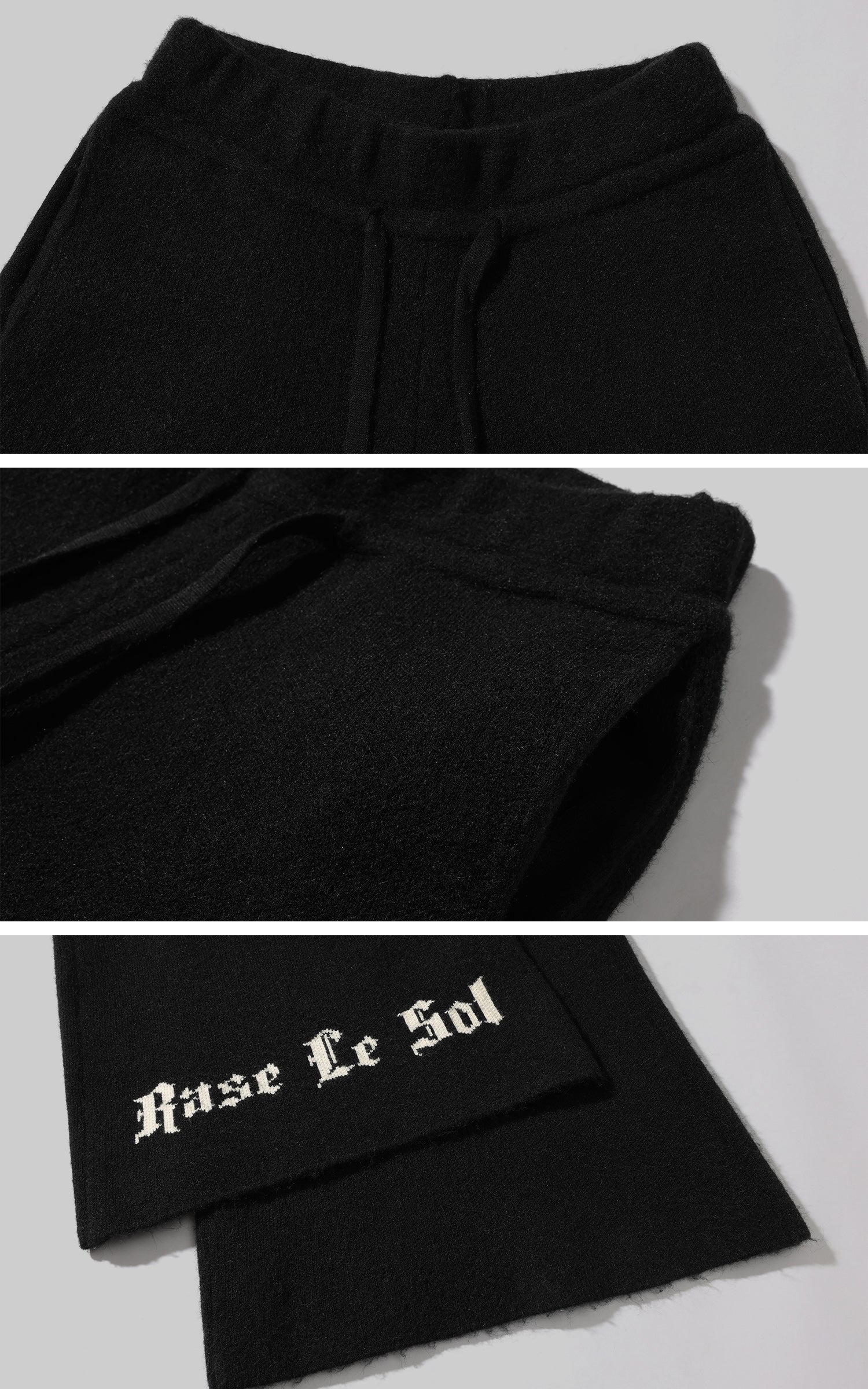 Rase le sol ウールニットセーター ワイドレッグパンツセット