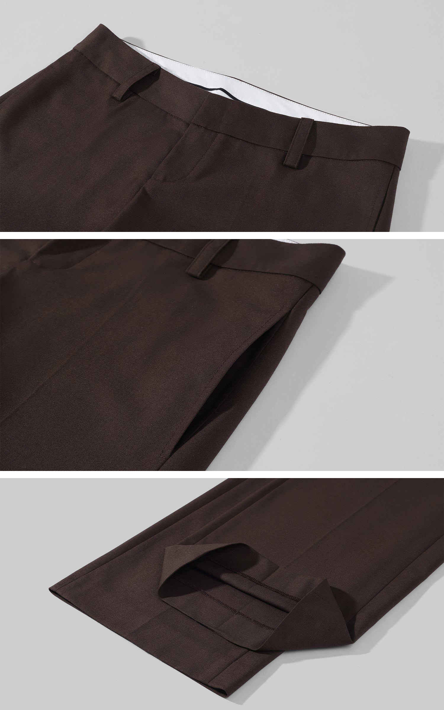 ROVENTE Low-Rise Tailored Wide-Leg Trousers