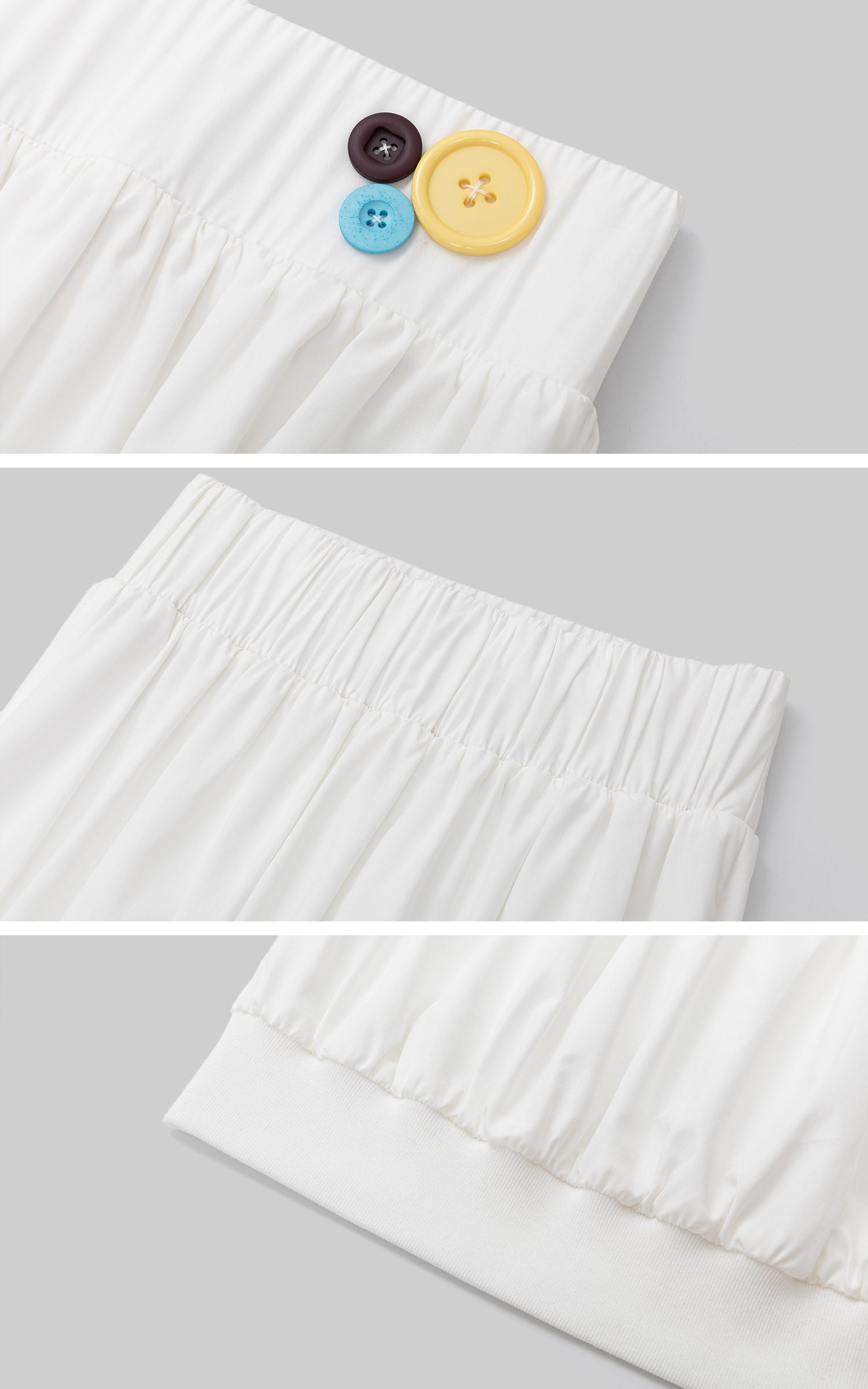 IAMXIAA Button Detail Bubble Tube Top