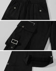 Rase le sol Multi-Pocket Utility Wide-Leg Cargo Pants
