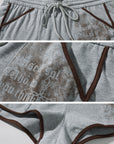 Rase le sol Distressed Ribbed Cotton Shorts - PINKPARKS