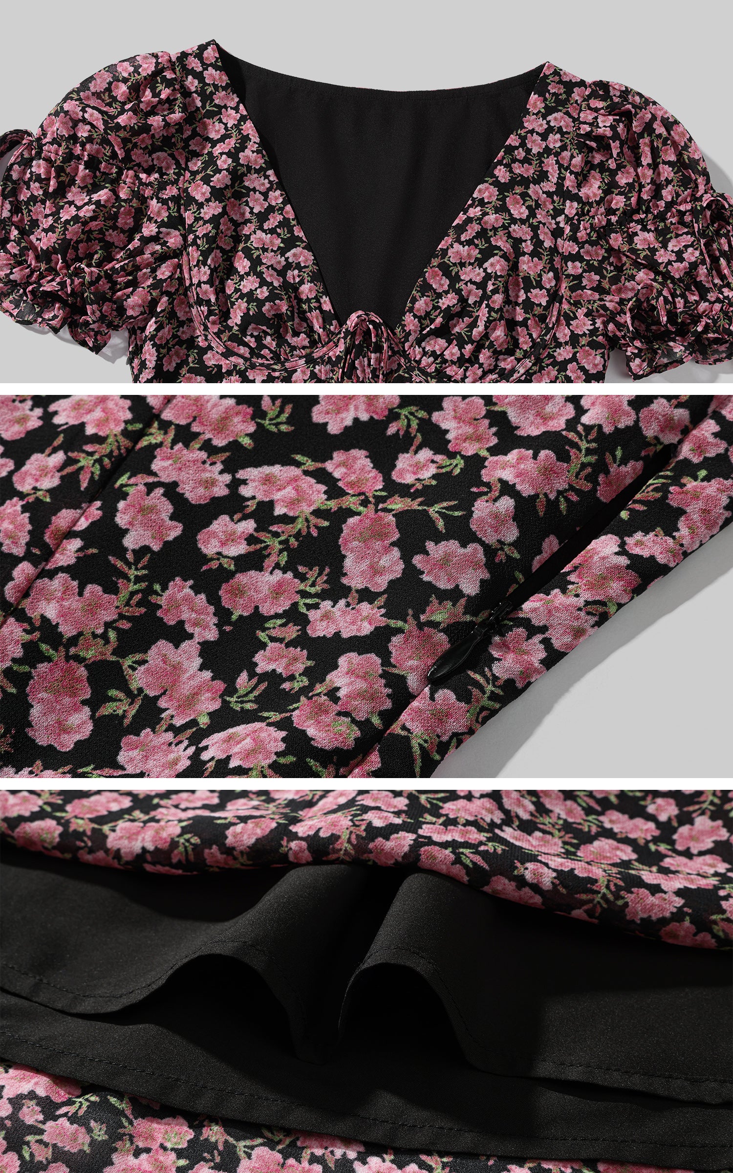 DreamyNerd Rosy Bloom Mini Dress - PINKPARKS
