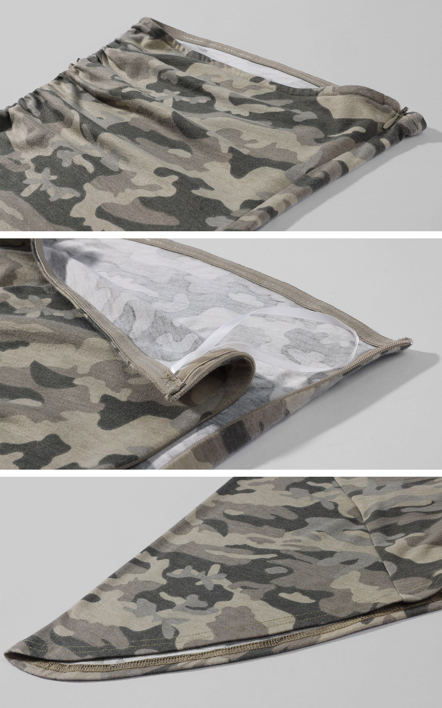 Rase le sol Camouflage Asymmetric Tube Top
