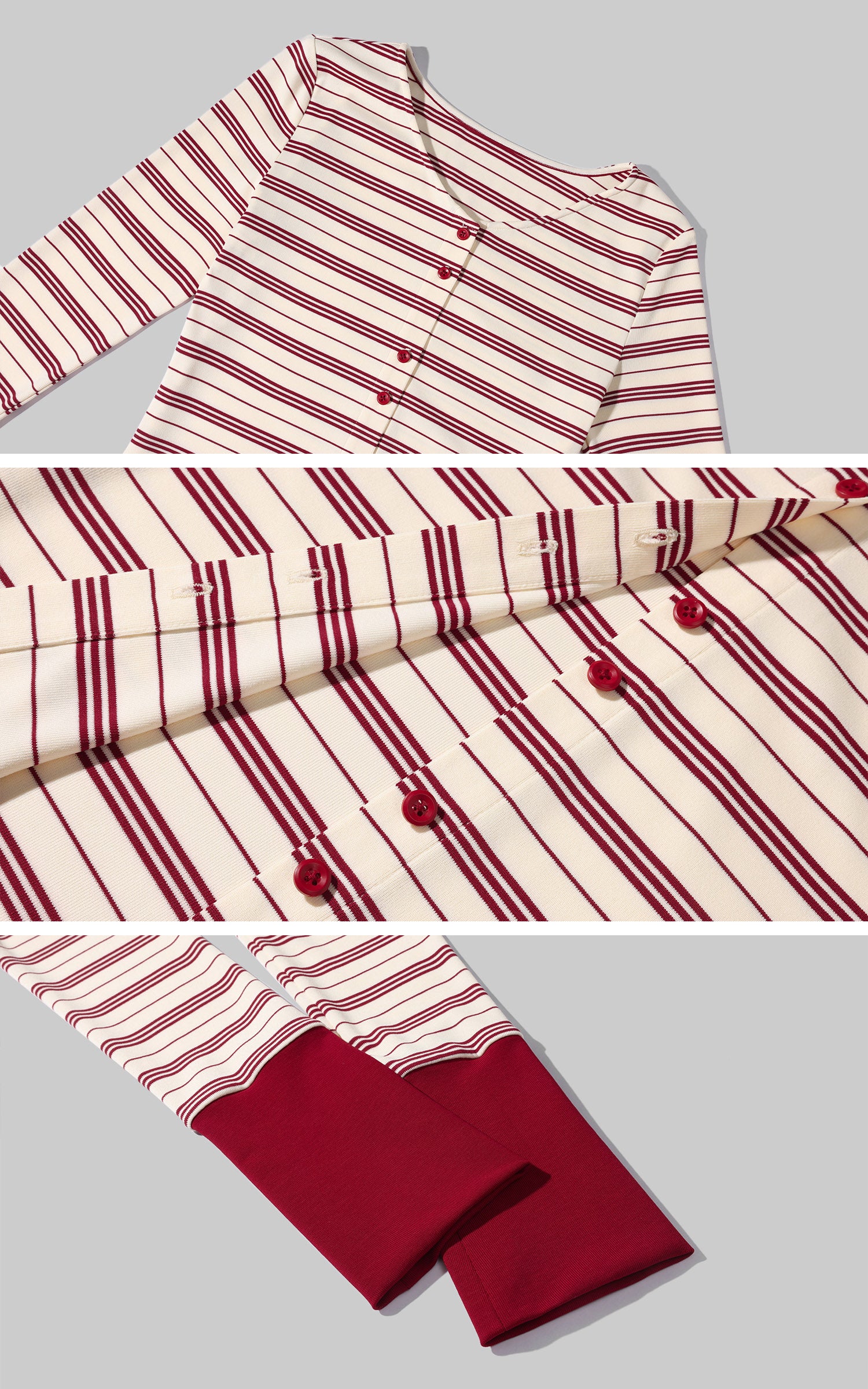 Rase le sol Striped Button-Up Top &amp; Shorts Set