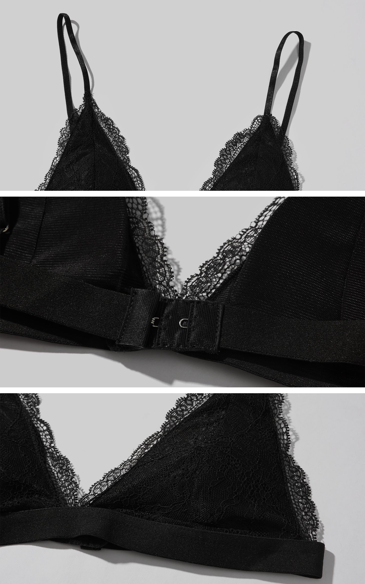 ROVENTE Sheer Snap Cardigan &amp; Lace Bralette Set