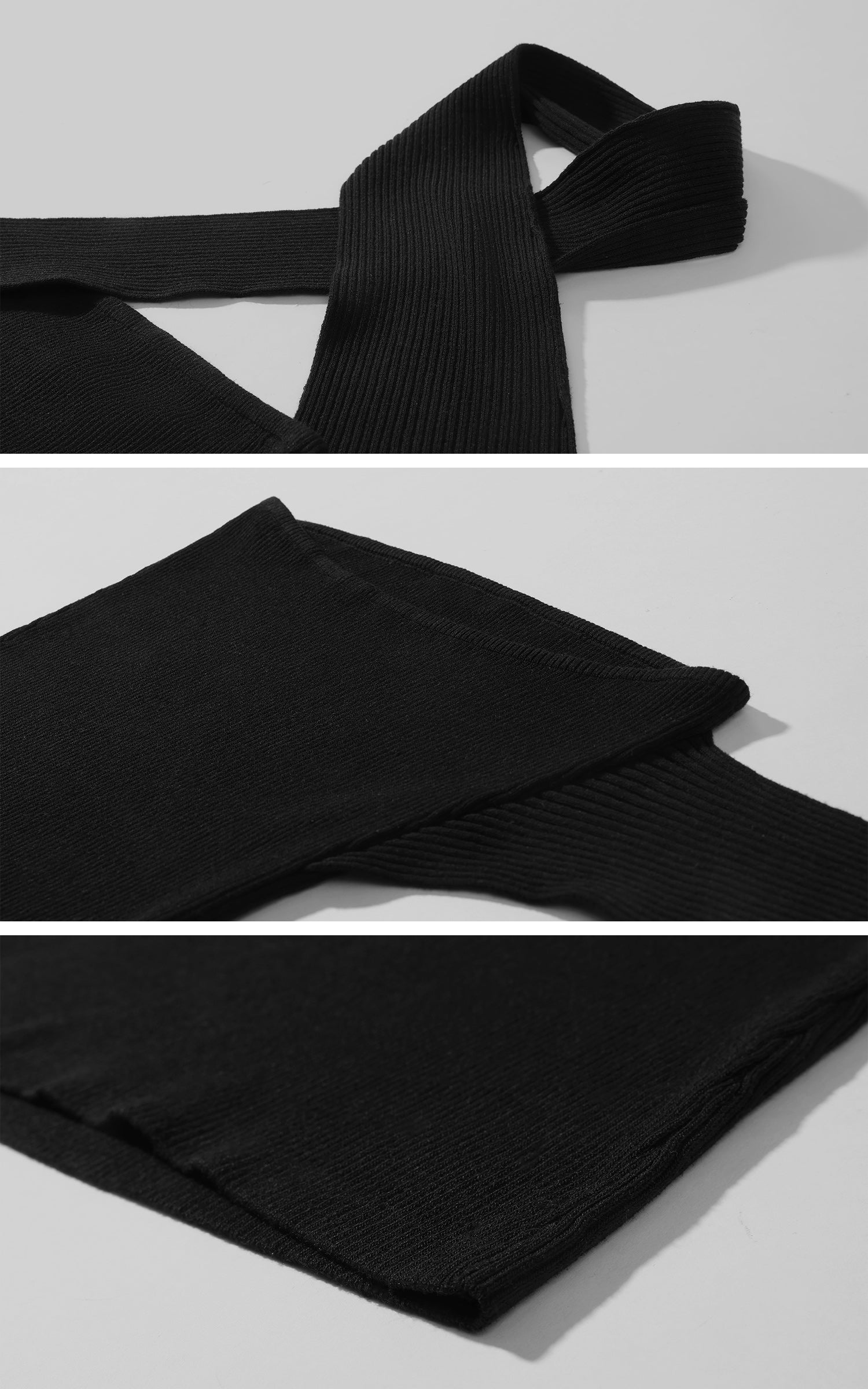 0122stepll Ribbon Halter Strapless Top
