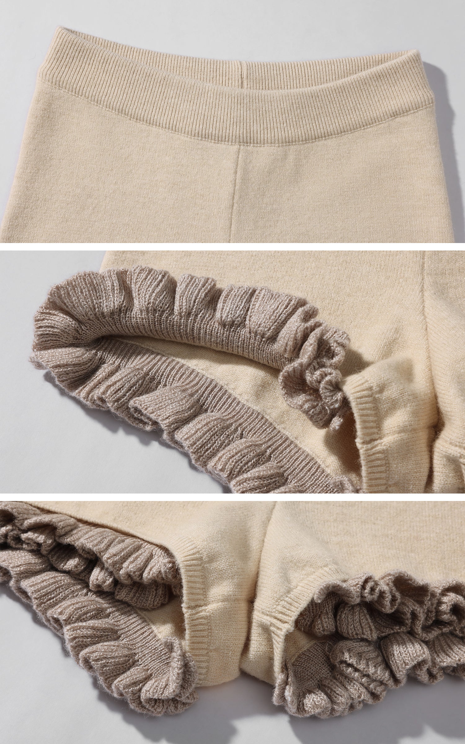 Rase le sol フリルヘムフィットニットショーツ