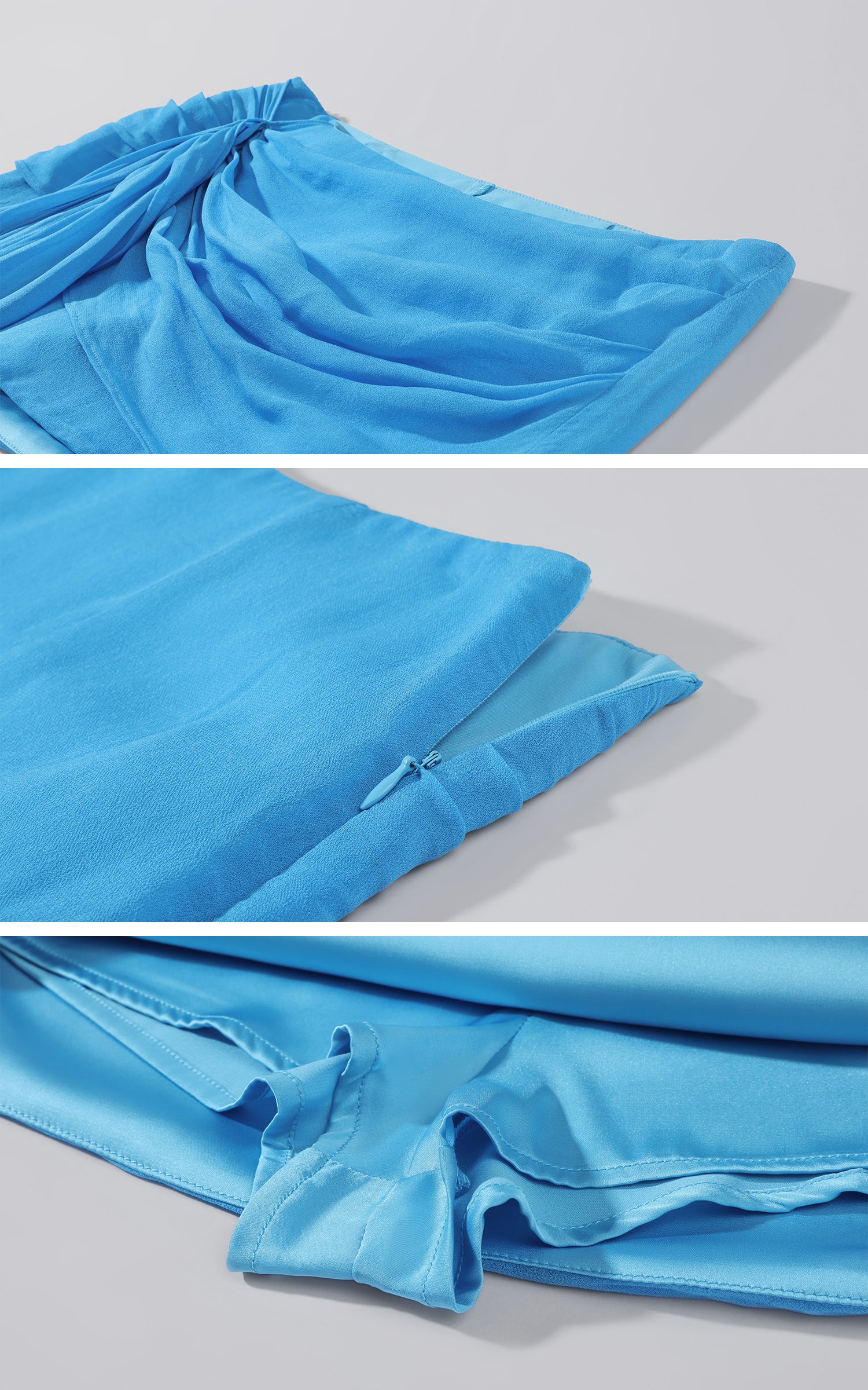 ROVENTE Ruched Scarf Mini Skirt