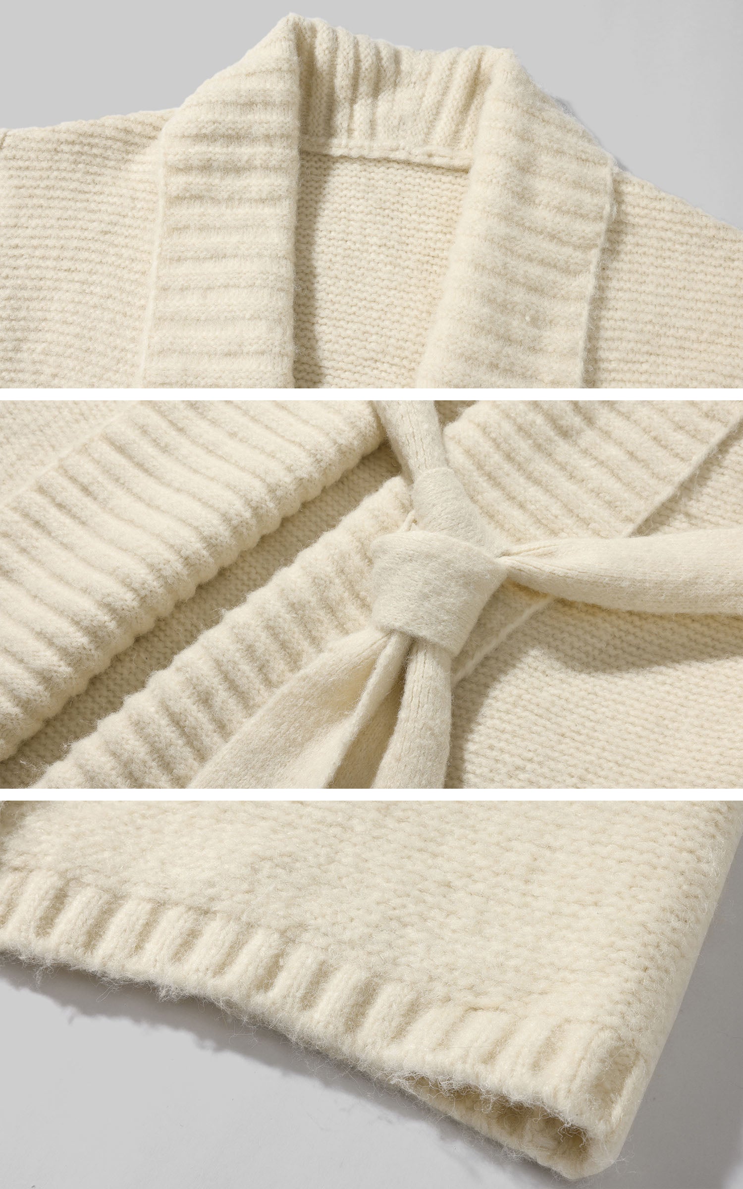 0122stepll Oversized Belted Knit Cardigan Coat