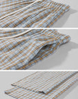 0122stepll Plaid Wide-Leg Drawstring Pants