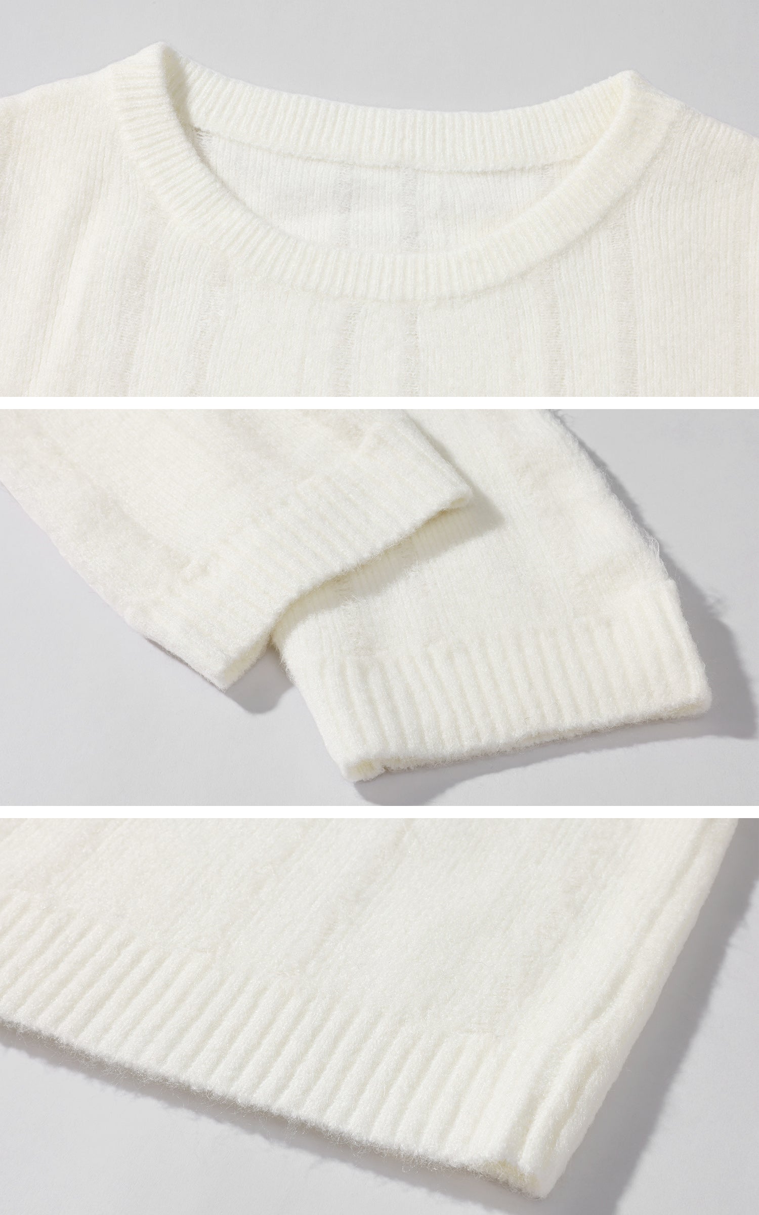 Rase le sol Distressed Stripe Knit Sweater