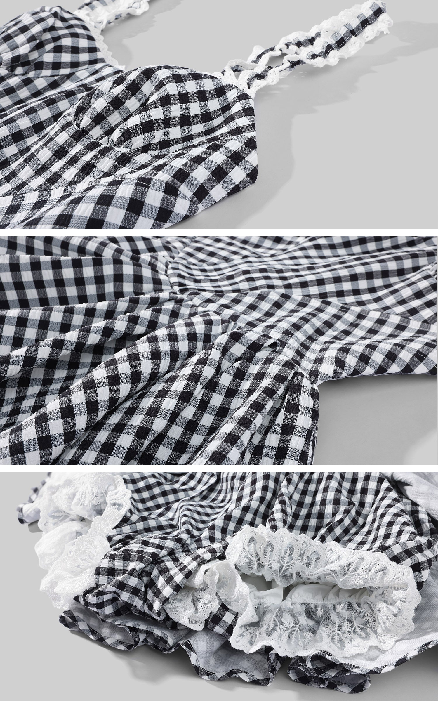 WARDEN EDGE Vintage Gingham Corset Bubble Mini Dress