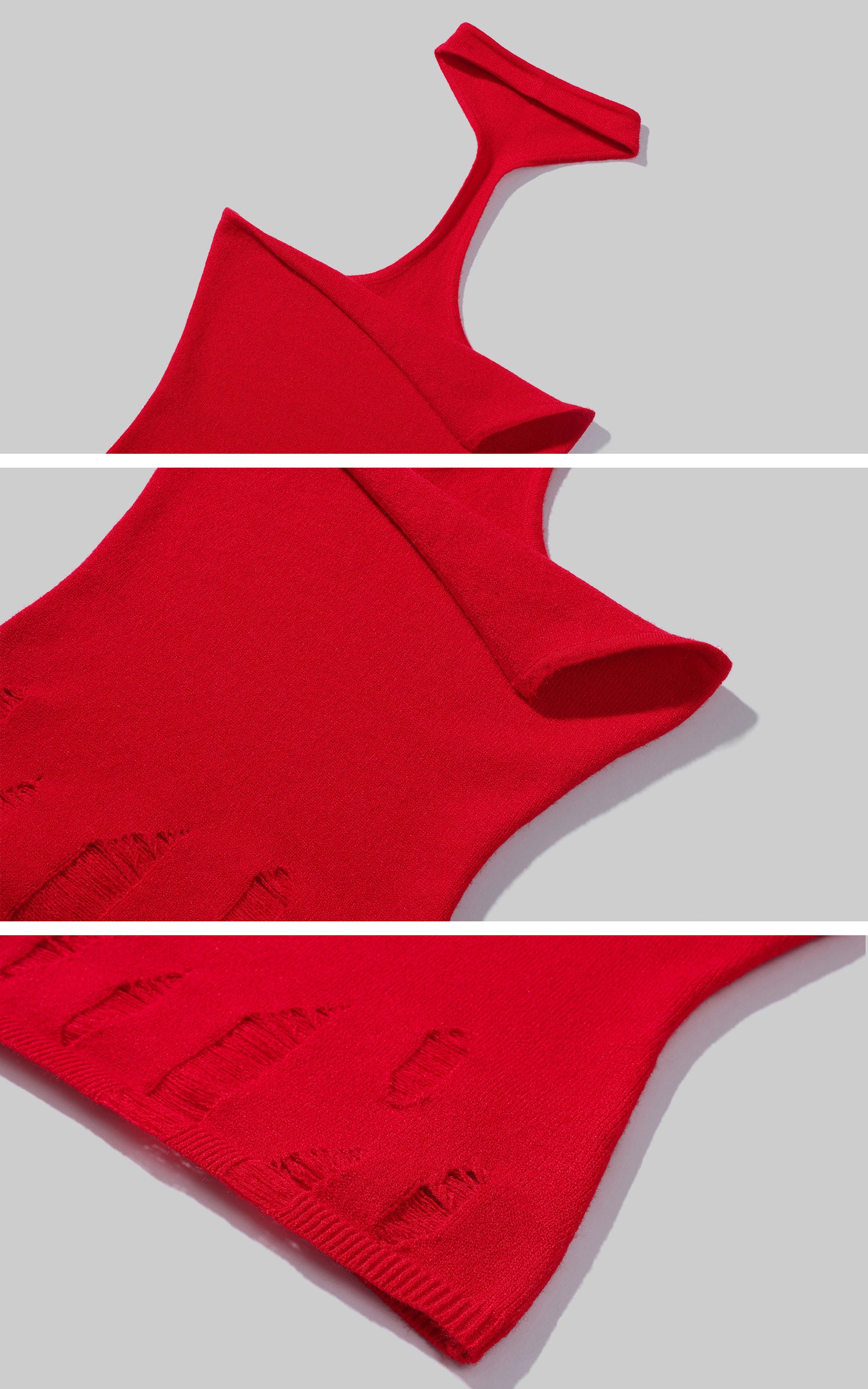 Rase le sol Neck-Loop Strapless Knit Camisole