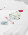 WARDEN EDGE Cherry Sundae Graphic Oversized T-Shirt