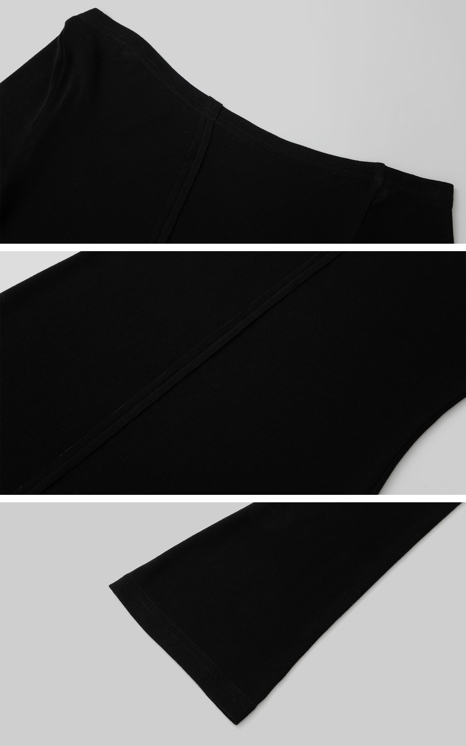 IAMXIAA Asymmetric Knit One Shoulder Long Sleeve Top