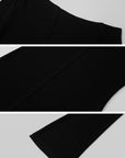 IAMXIAA Asymmetric Knit One Shoulder Long Sleeve Top