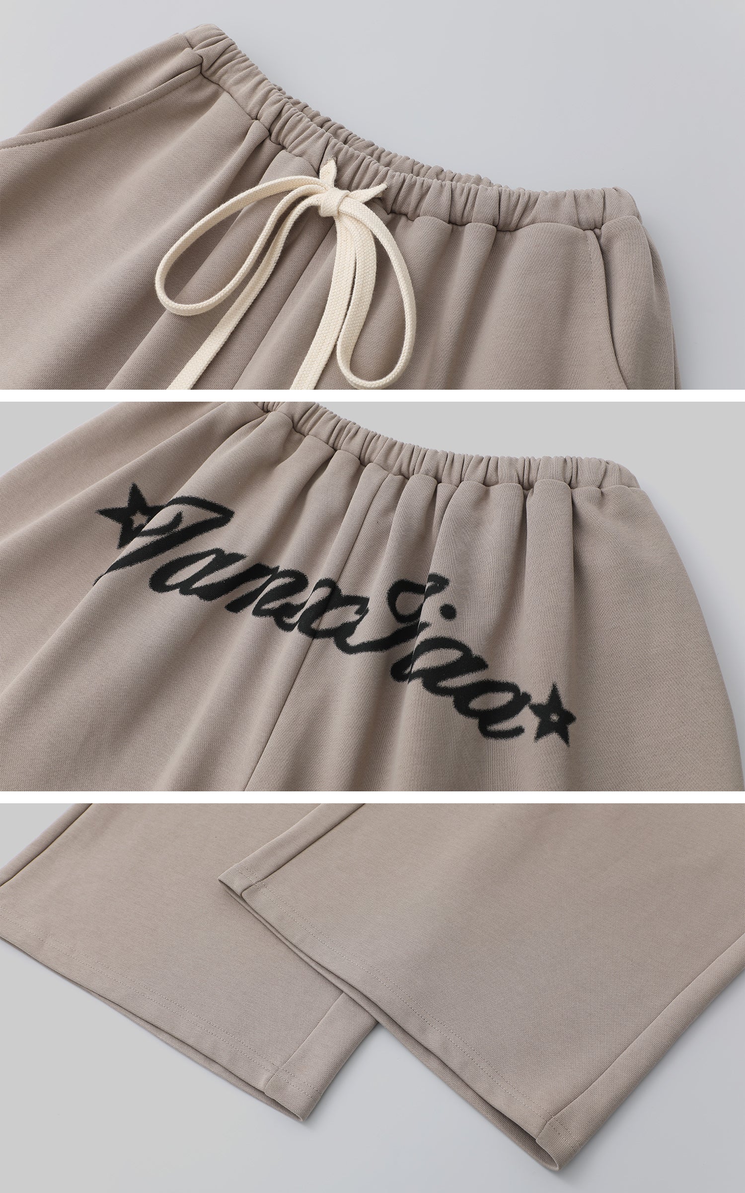 IAMXIAA Strapless Tube Top and Wide Leg Sweatpants Set Casual Streetwear Two Piece Outfit