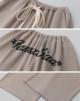 IAMXIAA Strapless Tube Top and Wide Leg Sweatpants Set Casual Streetwear Two Piece Outfit