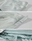 Hydrae Satin Low Rise Mini Skirt with Sculpted Waistband and Minimalist Silhouette
