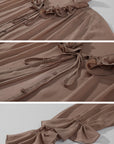Hydrae Ruffle Collar Sheer Bell-Sleeve Blouse