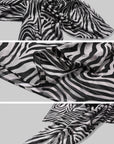 0122STEPLL Sheer Zebra Layered Low-Rise Maxi Skirt Three-Piece Set