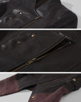 Rase le sol Veste en cuir à panneaux asymétriques & Short Ensemble